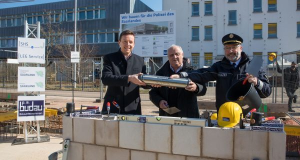 Grundsteinlegung für die neue Polizeiinspektion in der Mainzer Straße